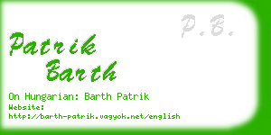 patrik barth business card